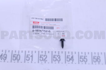 8981673520 BOLT; BUMPER TO