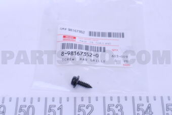 8981673520 BOLT; BUMPER TO
