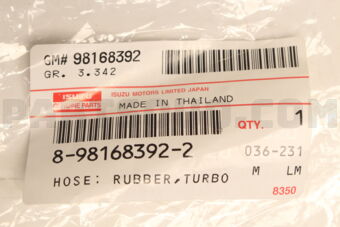 8981683922 HOSE; RUBBER,TU