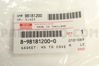 8981812000 GASKET; HD TO C
