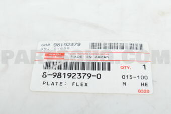 8981923790 PLATE; FLEX