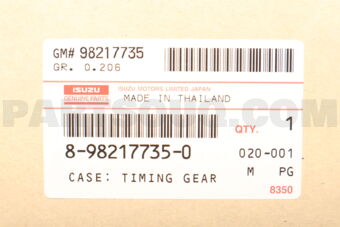 8982177350 CASE; TIMING GEAR