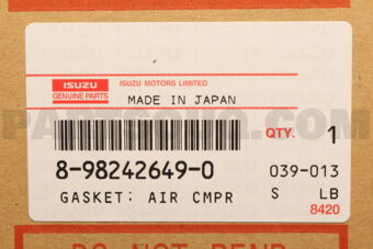 8982426490 GASKET; AIR CMP