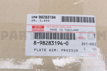 8982831940 PLATE ASM; PRES