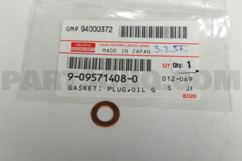 9095714080 GASKET; PLUG