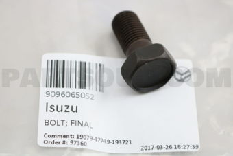 9096065052 BOLT; FINAL