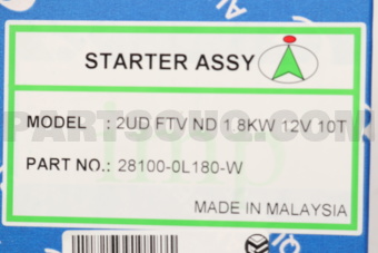 281000L180 STARTER 2UDFTV 10T/12V