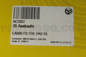 AC102J CABIN FILTER 1MZ-FE