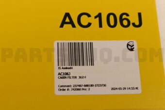 AC106J CABIN FILTER  3UZ-F