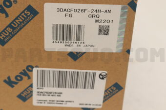 3DACF026F24HAM HUB BRG RR W/O ABS