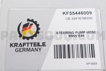 KF55446009 STEERING PUMP HOSE BMW E46
