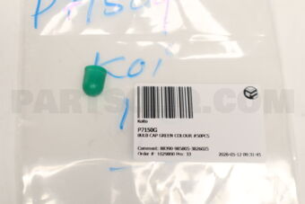 P7150G BULB CAP GREEN COLOUR #50PCS