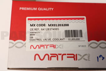MX01203200 WATER VALVE BMW E39,E38,E53 X5