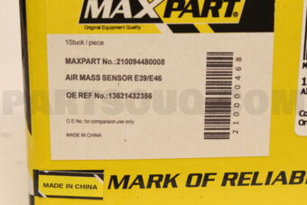 13621432356 AIR MASS SENSOR E39/E46