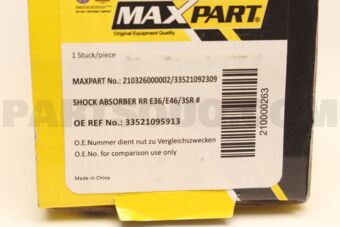 210326000002 SHOCK ABSORBER RR E36/E46/3SR