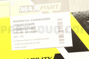 210466010004 STEERING PUMP-HYDRAULIC