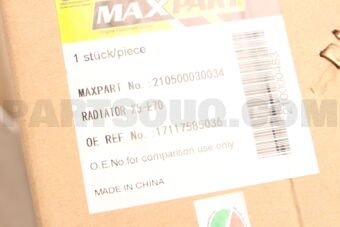210500030034 RADIATOR X5-E70