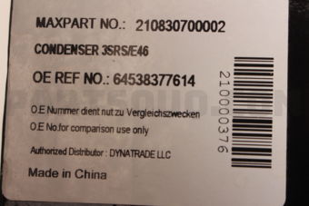 210830700002 CONDENSER 3SRS/E46