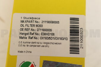 211180090005 OIL FILTER W203