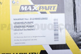 211466010002 STRNG PUMP W201/W210-120 BAR