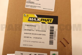 211500030039 RADIATOR W210/E-CLS(97-2003)