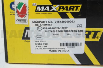 215420200003 LR BRAKE PAD SET FRONT AXLE