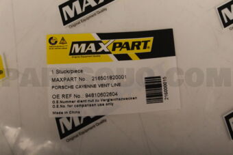 216501820001 PORSCHE CAYENNE VENT LINE
