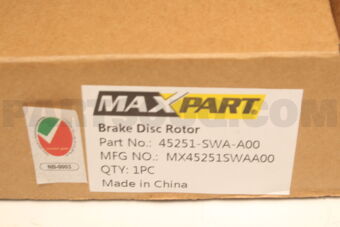 45251SWAA00 DISC ROTOR FR