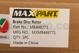 MR449771 BRAKE DISC ROTOR FR