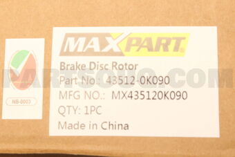 MX435120K090 DISC ROTOR