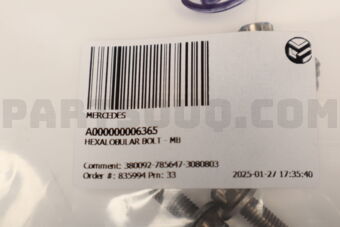 A000000006365 HEXALOBULAR BOLT - MB