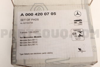 A0004200705 BRAKE PAD RER-GLA(X156)