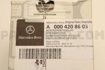 A0004208603 BRAKE PAD RER-C(W205)