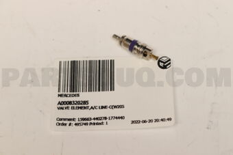 A0008320285 VALVE ELEMENT,A/C LINE-C(W205)