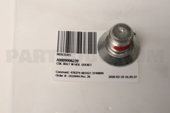 A0009906239 CSK. BOLT W HEX. SOCKET