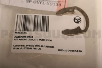 A0009941903 RETAINING DISK,STG PUMP-X156