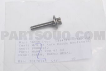 A0029909503 SCREW, ROUND HEXAL. HEAD