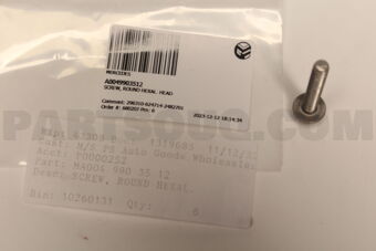 A0049903512 SCREW, ROUND HEXAL. HEAD