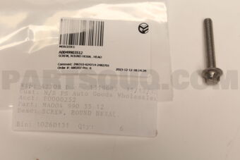 A0049903512 SCREW, ROUND HEXAL. HEAD