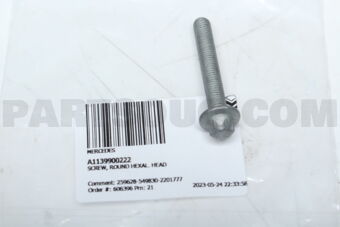 A1139900222 SCREW, ROUND HEXAL. HEAD