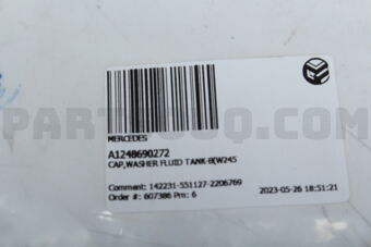 A1248690272 CAP,WASHER FLUID TANK-B(W245)