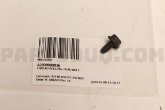 A2039900036 THREAD ROLLING, HEAD BOLT