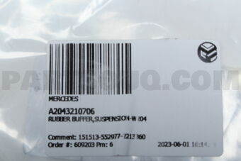 A2043210706 RUBBER BUFFER,SUSPENSION-W204