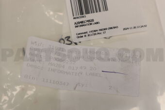 A2048174920 INFORMATION LABEL