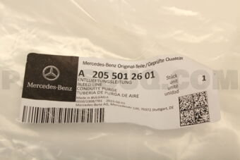 A2055012601 VENT LINE,RADIATOR-C(W205)