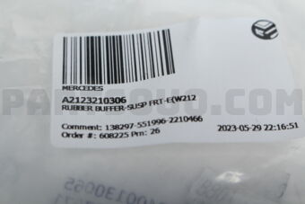 A2123210306 RUBBER BUFFER-SUSP FRT-E(W212)