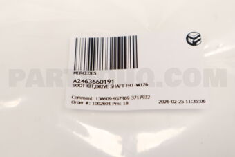 A2463660191 BOOT KIT,DRIVE SHAFT FRT-W176