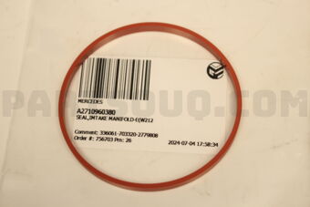 A2710960380 SEAL,IMTAKE MANIFOLD-E(W212)