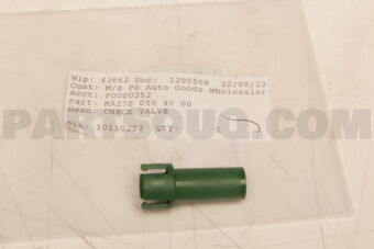 A2780504000 MERCEDES VALVE,CYLINDER HEAD RHT-E(W212