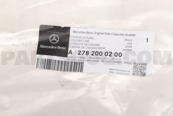 A2782000200 COOLANT LINE LEFT-E(W212)